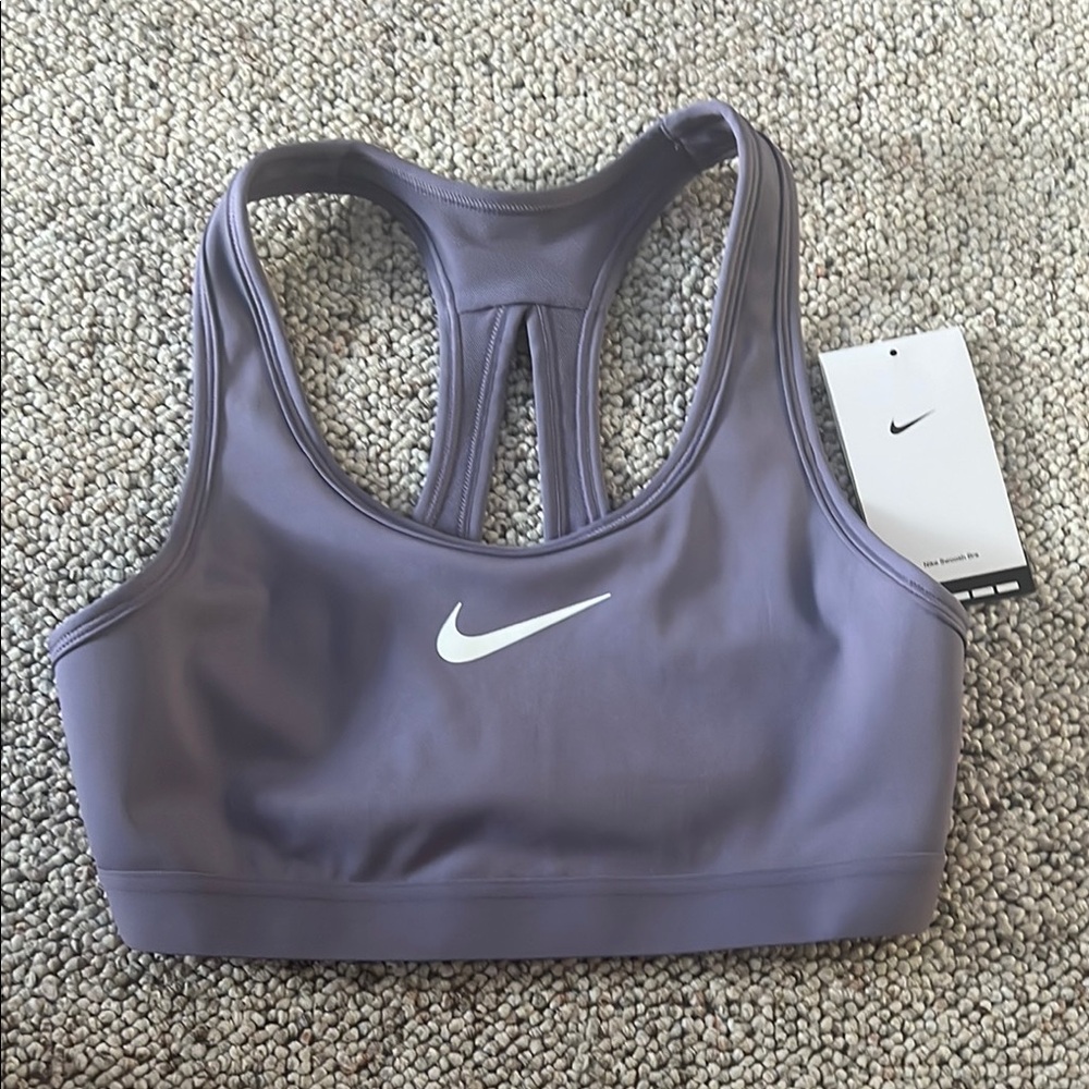 Nike Swoosh Dri-Fit Purple Sports Bra